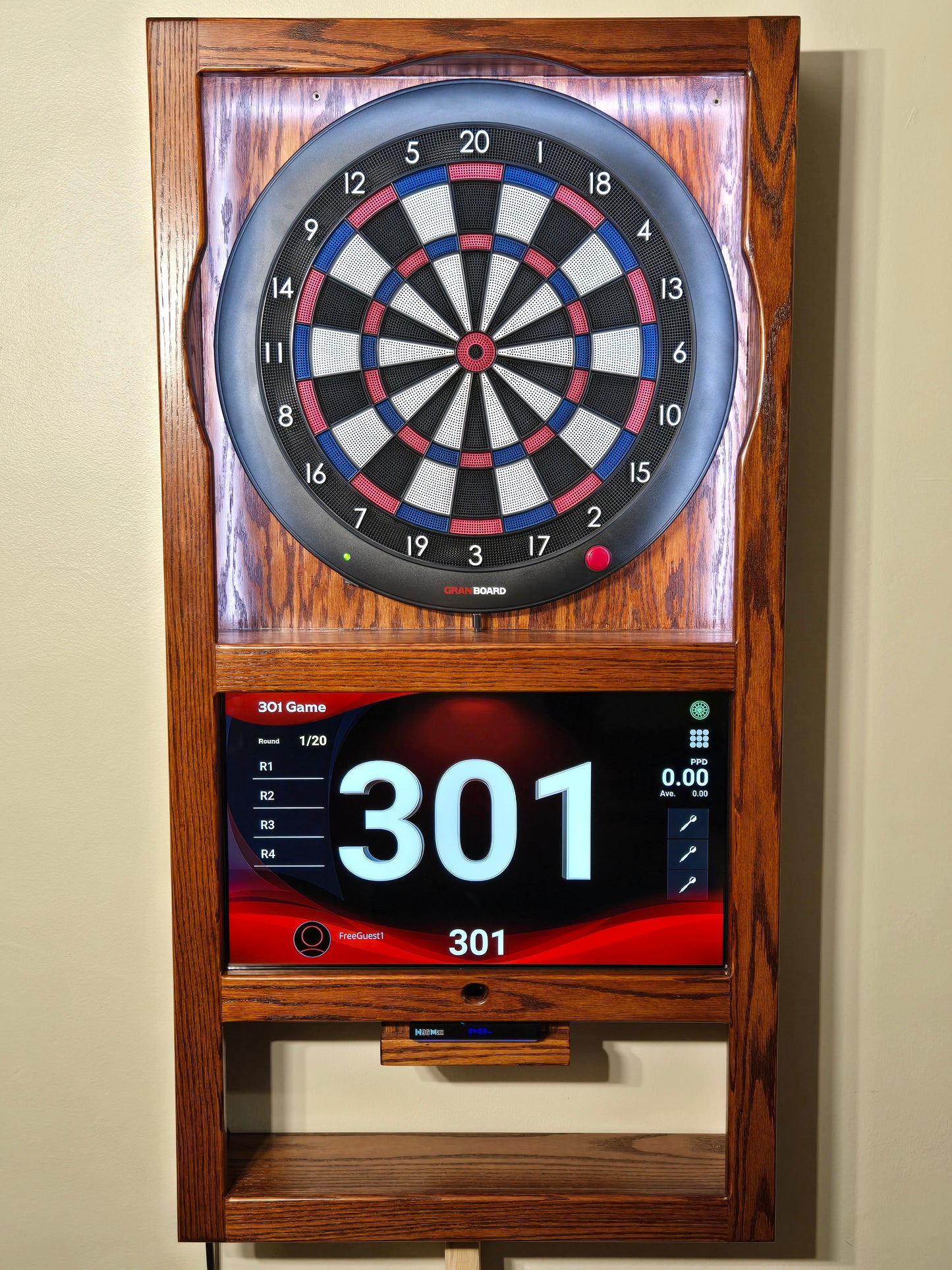 *Alpha Dart Board Cabinet