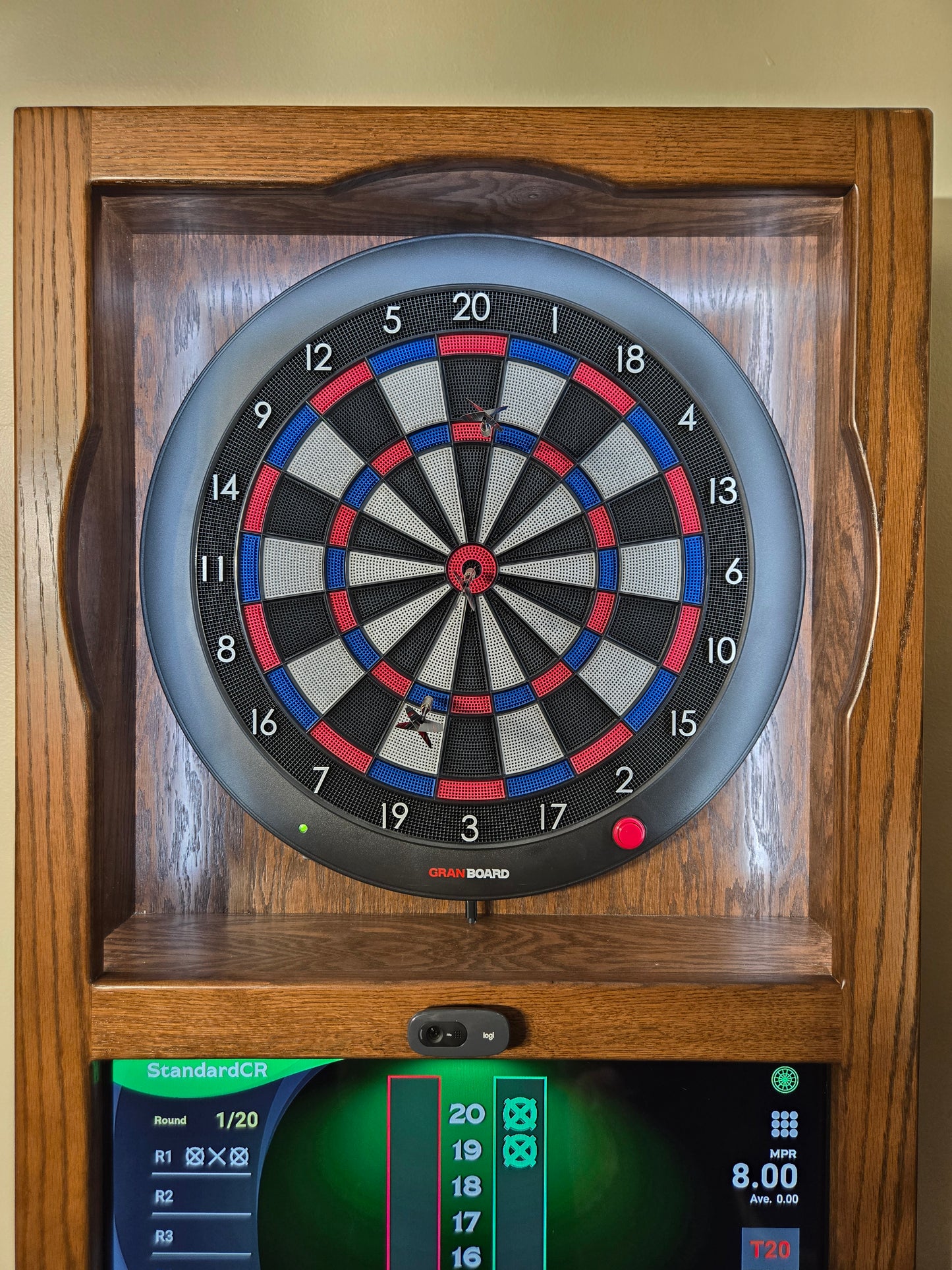 *Alpha Dart Board Cabinet