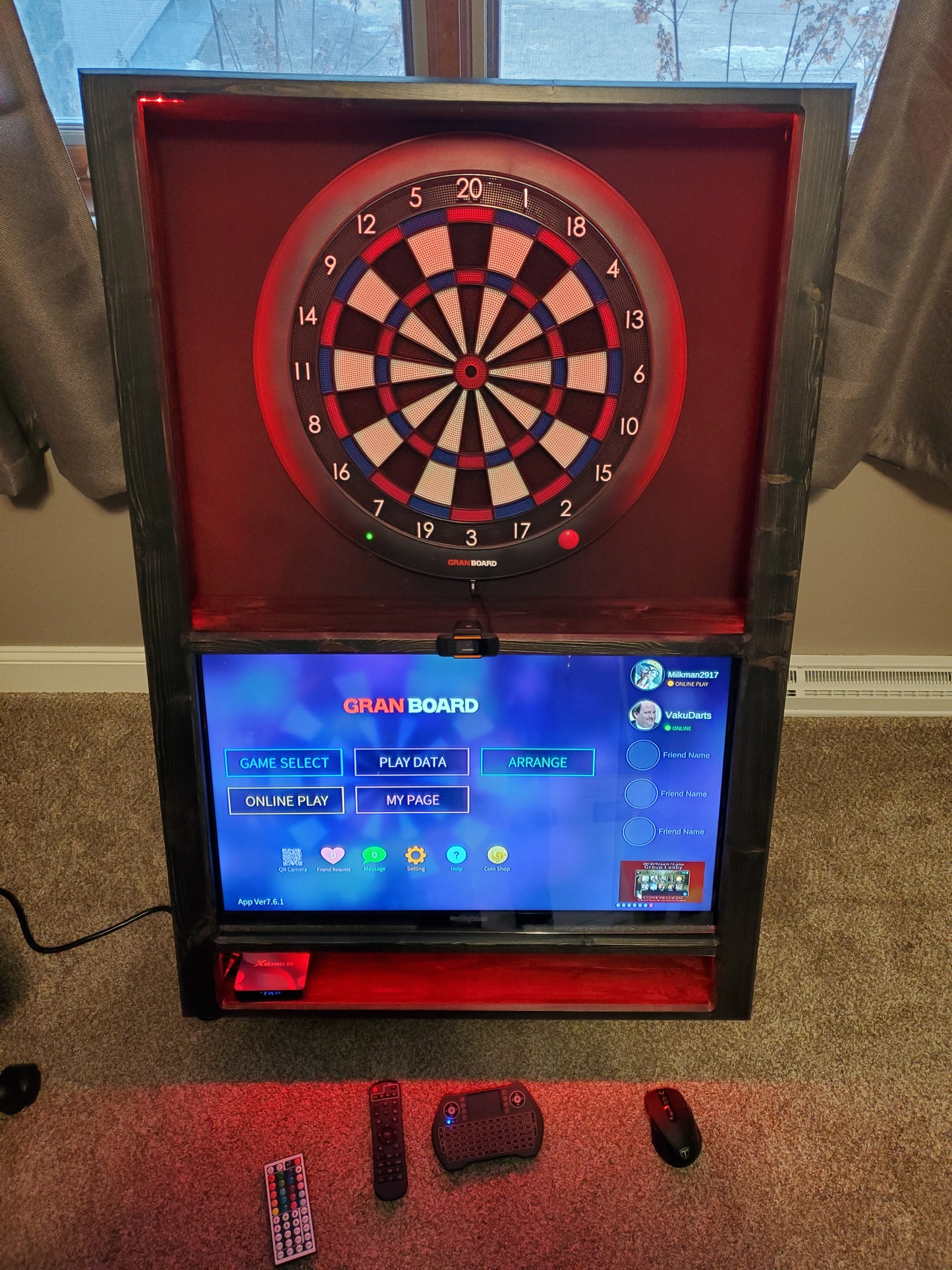 *Maverick XL Custom Dart Board Cabinet